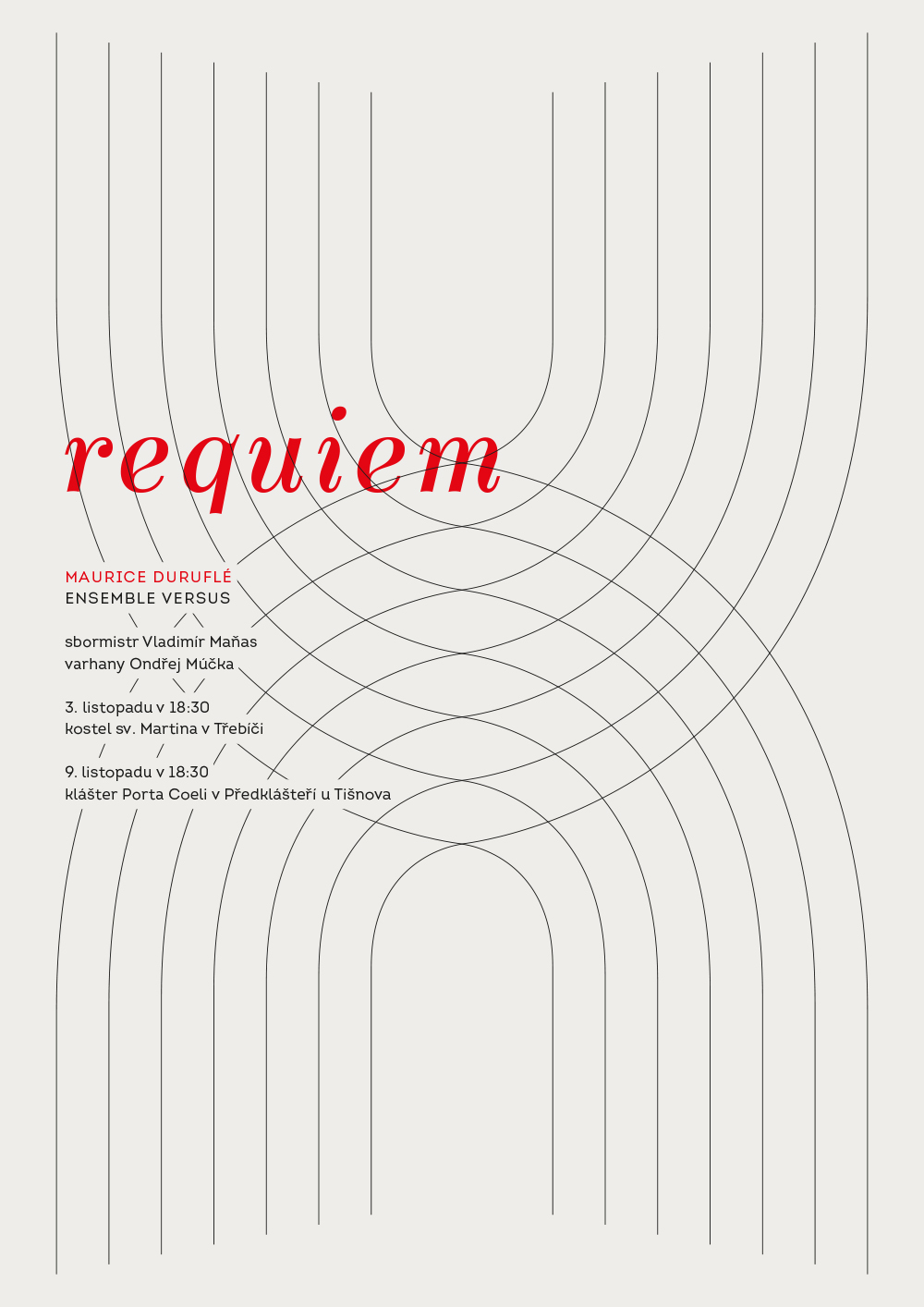 Ensemble Versus, Maurice Duruflé, Requiem, plakát, Jakub Rejlek