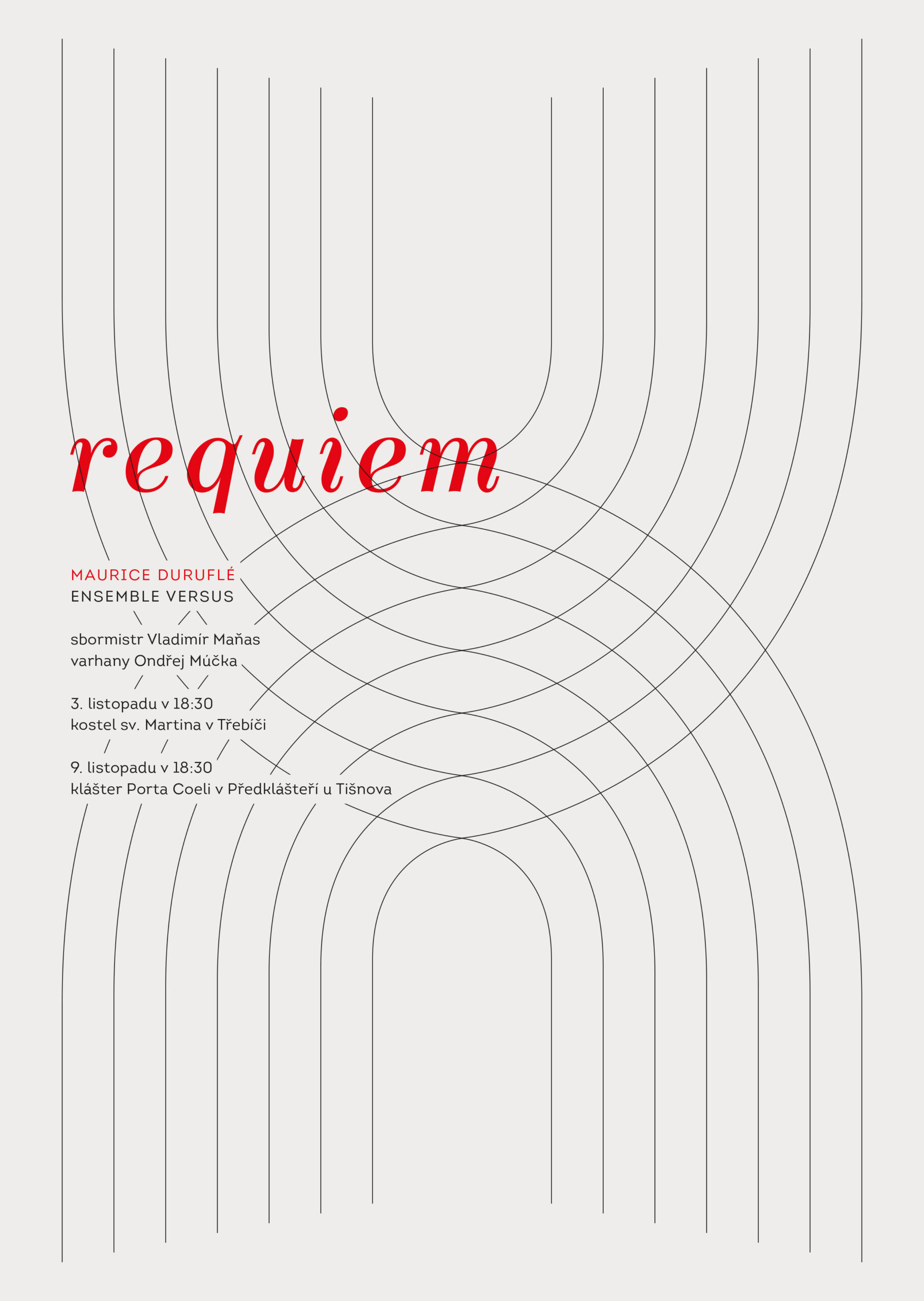 Ensemble Versus, Maurice Duruflé, Requiem, plakát, Jakub Rejlek